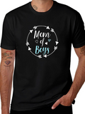 Mom of Boys T-Shirt Arrow Circle Design