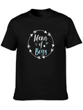 Mom of Boys T-Shirt Arrow Circle Design