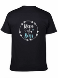 Mom of Boys T-Shirt Arrow Circle Design