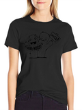 Free Hugs Cactus Graphic Black T-Shirt