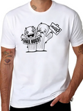 Free Hugs Cactus Graphic Black T-Shirt