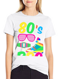 Vibrant 80s Retro Graphic T-Shirt
