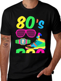 Vibrant 80s Retro Graphic T-Shirt