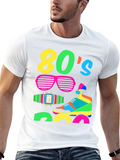 Vibrant 80s Retro Graphic T-Shirt