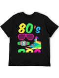 Vibrant 80s Retro Graphic T-Shirt