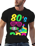 Vibrant 80s Retro Graphic T-Shirt