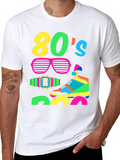 Vibrant 80s Retro Graphic T-Shirt
