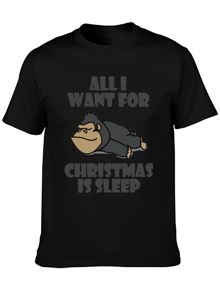 Sleepy Gorilla Christmas T-Shirt