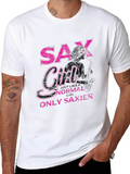 Sax Girl T-Shirt: Unique Saxophone Player Design Tee