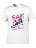 Sax Girl T-Shirt: Unique Saxophone Player Design Tee