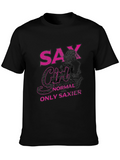 Sax Girl T-Shirt: Unique Saxophone Player Design Tee