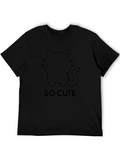 So Cute Black Cat Graphic T-Shirt