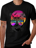 Cool Cat Retro Sunset T-Shirt