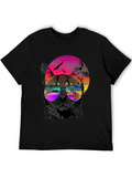 Cool Cat Retro Sunset T-Shirt