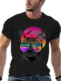 Cool Cat Retro Sunset T-Shirt