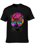 Cool Cat Retro Sunset T-Shirt