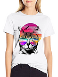 Cool Cat Retro Sunset T-Shirt