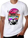 Cool Cat Retro Sunset T-Shirt