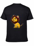 Lion Cartoon Black T-Shirt