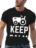 Keep Calm and Farm On - Novelty Graphic Tee
