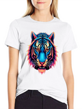 Vibrant Tiger Graphic Tee - Mens Black T-Shirt