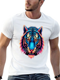 Vibrant Tiger Graphic Tee - Mens Black T-Shirt