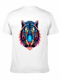 Vibrant Tiger Graphic Tee - Mens Black T-Shirt