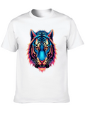 Vibrant Tiger Graphic Tee - Mens Black T-Shirt