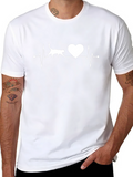 Cat Lover ECG Heartbeat T-Shirt