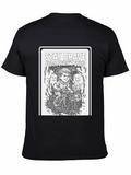 Stay Brave Graphic Print Black T-Shirt