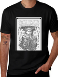 Stay Brave Graphic Print Black T-Shirt