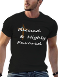 Blessed & Highly Favored Black T-Shirt