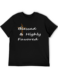Blessed & Highly Favored Black T-Shirt