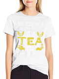 Funny Balanced Diet Tea Lover T-Shirt
