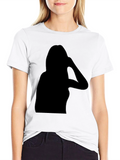 Silhouette Graphic Black T-Shirt for Men