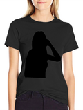 Silhouette Graphic Black T-Shirt for Men