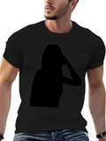Silhouette Graphic Black T-Shirt for Men