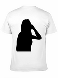 Silhouette Graphic Black T-Shirt for Men