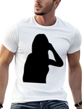 Silhouette Graphic Black T-Shirt for Men