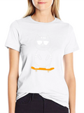 Cool Cat Skateboard T-Shirt - Black