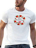 Mothers Day Floral Wreath Graphic Tee