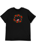 Mothers Day Floral Wreath Graphic Tee