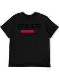Athlete Loading Graphic T-Shirt - Black