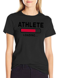 Athlete Loading Graphic T-Shirt - Black