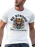 Be Strong & Courageous Tiger Graphic T-Shirt