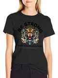 Be Strong & Courageous Tiger Graphic T-Shirt