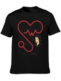 Nurse Heartbeat Stethoscope Graphic T-Shirt