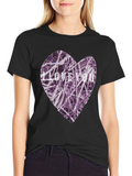 I Love You Heart Graphic Black T-Shirt