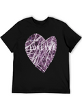 I Love You Heart Graphic Black T-Shirt