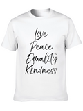 Love Peace Equality Kindness Black T-Shirt